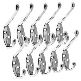 Jegs Hat And Coat Hook Chrome Pk10