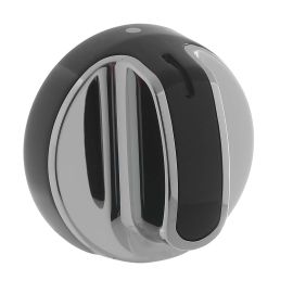New World Cooker Main Oven Control Knob - Black & Chrome