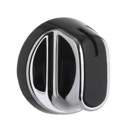 Cooker Hob Control Knob - Black & Chrome