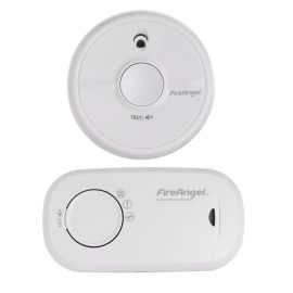 Fire Angel Smoke Alarm & Carbon Monoxide Detector Twin Pack (Includes Batteries)