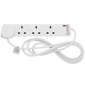 Jegs 4 Gang Extension Lead - 2m 13A - Surge Protected