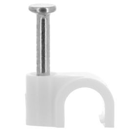 Jegs 5mm Round Cable Clips White Box 100