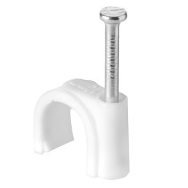 Jegs 10mm Round Cable Clips White Box 100