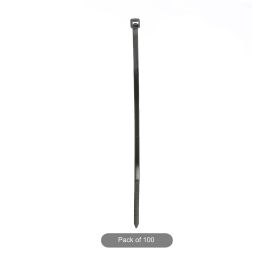 Jegs Pk100 100mm X 2.5mm Cable Tie Black