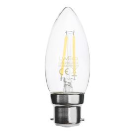 **4608**|LYVECO 2W BC LED FILAMENT CANDLE WARM WHITE