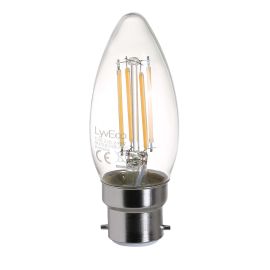 **4622**|LYVECO 4W BC LED FILAMENT CANDLE WARM WHITE DIMMAB