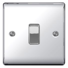 Nexus 1 Gang 2 Way Switch Polished Chrome