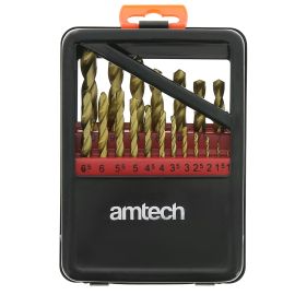 Amtech 19 Piece Titanium Coated Drill Bit Set