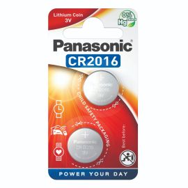 Panasonic 3V Lithium Batteries - Pack of 2 - CR2016
