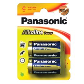 Panasonic Special Alkaline Batteries 2 Pack - C Cell - Box of 12 cards of 2