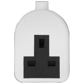 Jegs 13 Amp 1 Gang Trailing Socket White Rubber