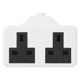 Jegs 13 Amp 2 Gang Trailing Socket White