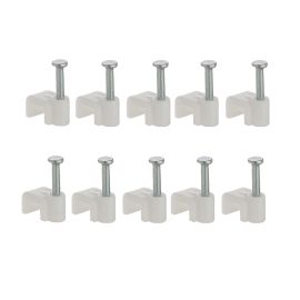 Jegs Flat Cable Clips - White