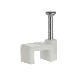 Jegs Flat Cable Clips - White