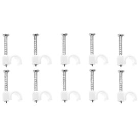 Jegs Telephone Cable Clips - White 