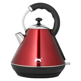 Ovation Pyramid Kettle - 1.8L - Stainless Steel / Metallic Red