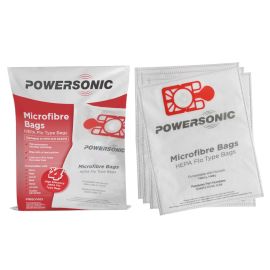 Vacuum Cleaner Microfibre Bag - NVM1CH (Pack Of 4)  - Comaptible With Numatic Henry, Hetty, James, David, Harry, Basil Models
