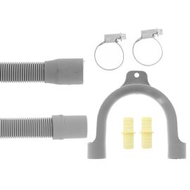 Hotpoint Washing Machine & Dishwasher Drain Hose (Kit) - Includes 2.5 Metre Hose - x2 Clips - Joiner - Crook Clip