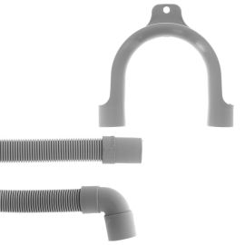 Beko Universal Washing Machine & Dishwasher Drain Hose - 2.5 Metre - Straight End 19mm Bore - 90 Degree End 22mm Bore