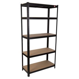 Strong Industrial Steel & MDF 5 Tier Heavy Duty Shelving Unit - 90cm x 40cm x 180cm