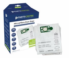Vacuum Cleaner Microfibre Bag - NVM1CH (Pack of 10) - Comaptible With Numatic Henry, Hetty, James, David, Harry, Basil Models