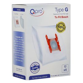 Bosch Type G ALL Vacuum Cleaner Microfibre Dust Bags & Filters - 17003048 (Pack of 4 + 2 Filters)